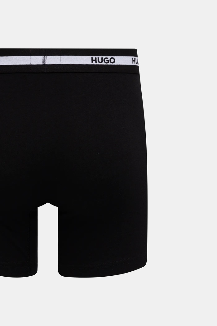 HUGO boxeri bărbați din bumbac cu elastan BOXER BR PLANET DES pachet de 3 50545674 negru