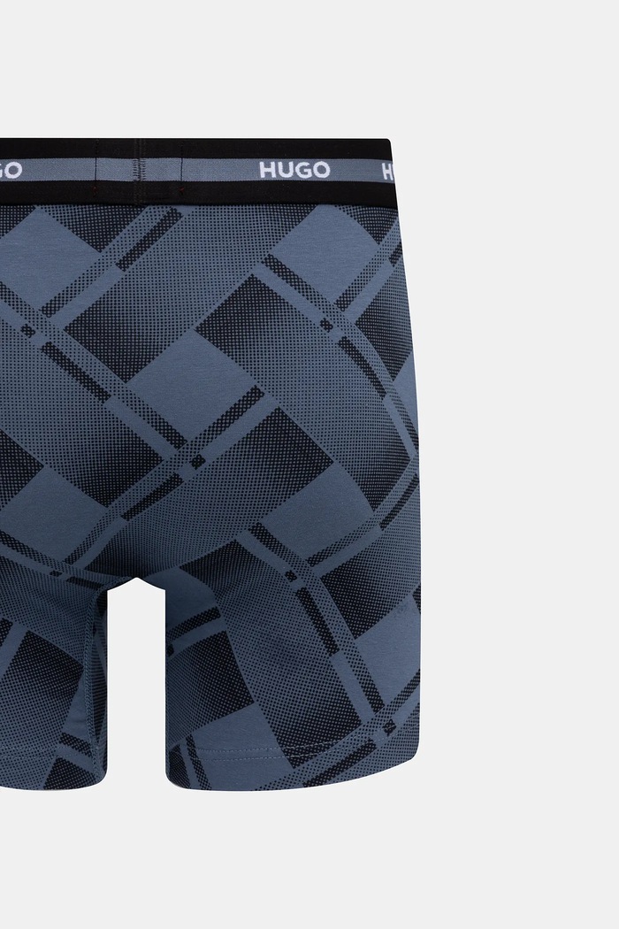 HUGO boxeri bărbați din bumbac cu elastan BOXER BR PLANET DES pachet de 3 50545674