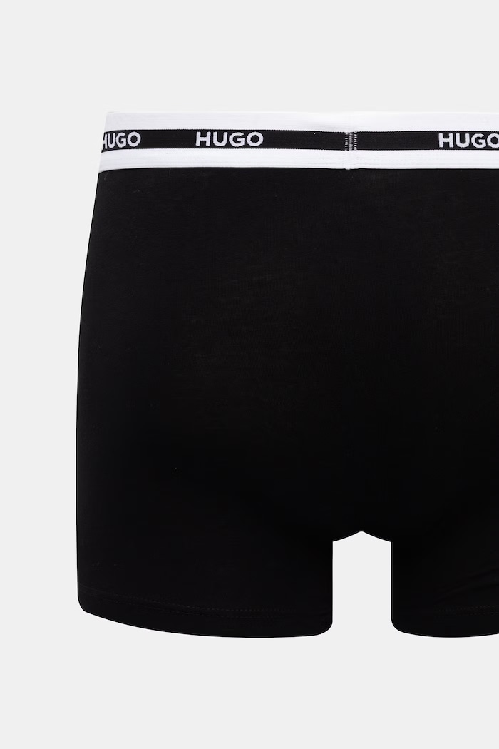 HUGO boxeri bărbați bumbac cu elastan BOXER BR PLANET DES pachet de 3 50545674 negru