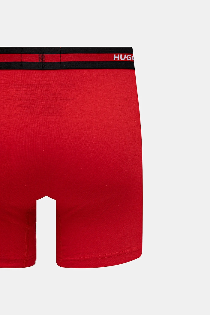 HUGO boxeri bărbați din bumbac cu elastan BOXER BR PLANET DES pachet de 3 50545674 negru