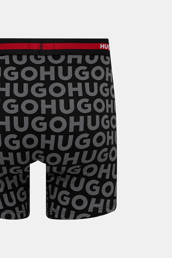 HUGO boxeri bărbați din bumbac cu elastan BOXER BR PLANET DES pachet de 3 50545674