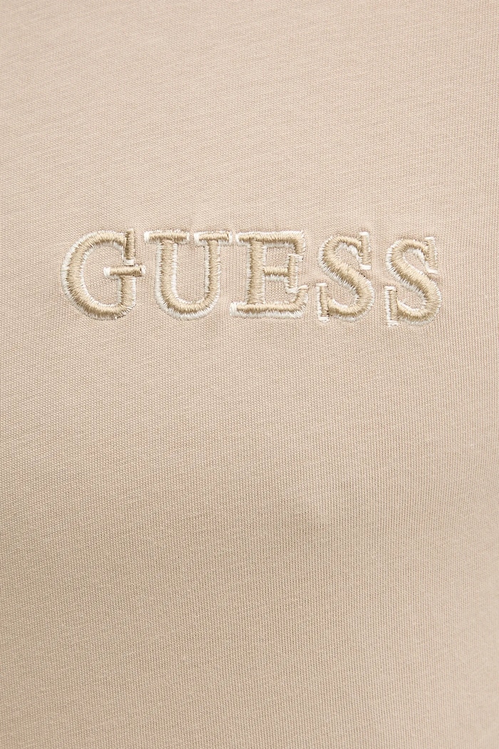 Bavlněné pyžamové tričko s dlouhým rukávem Guess U5RI00.KCAM1 béžová