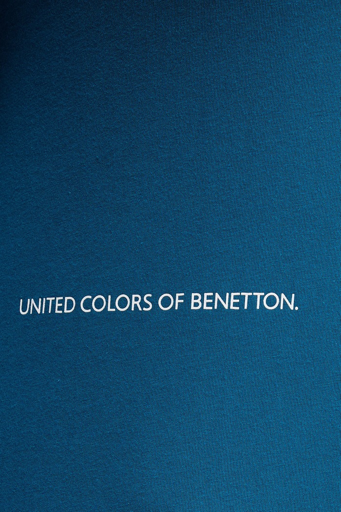 United Colors of Benetton longsleeve piżamowy bawełniany 30964M021 niebieski