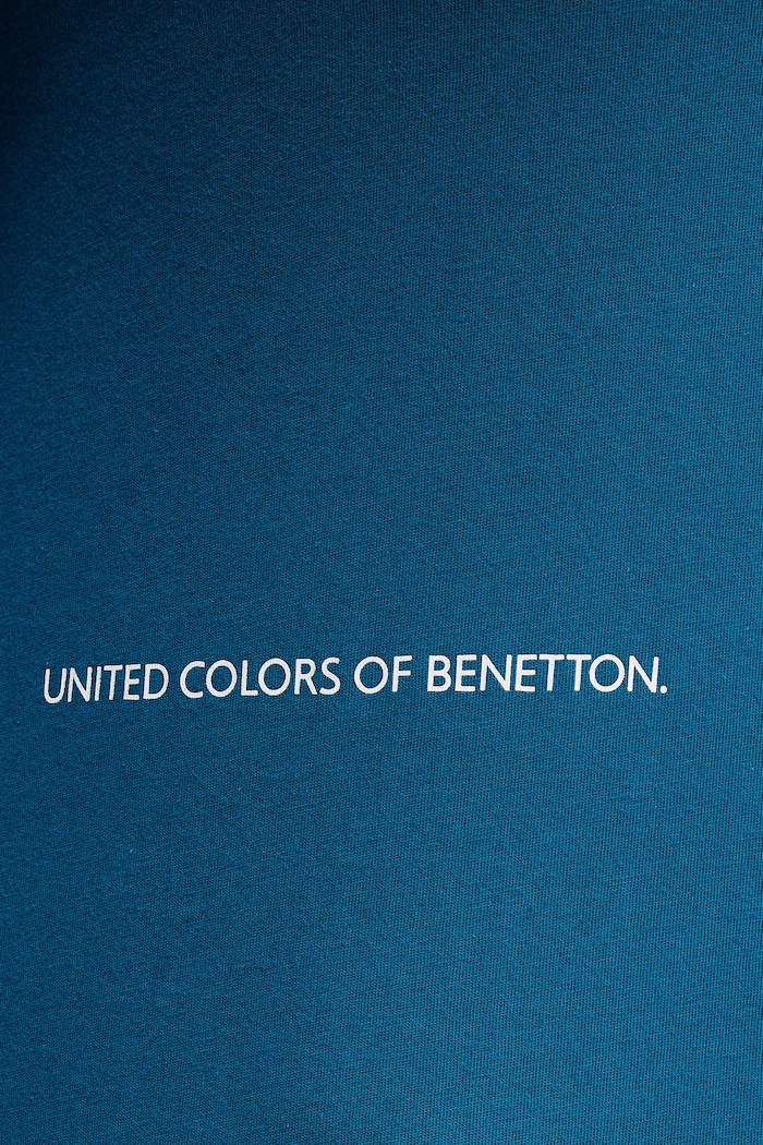 United Colors of Benetton longsleeve piżamowy bawełniany 30964M021 niebieski