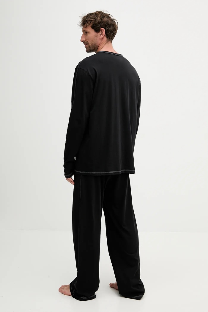 Diesel set de pijama de bumbac SET-NOLAN-D-CORE negru A19349.0PJBB
