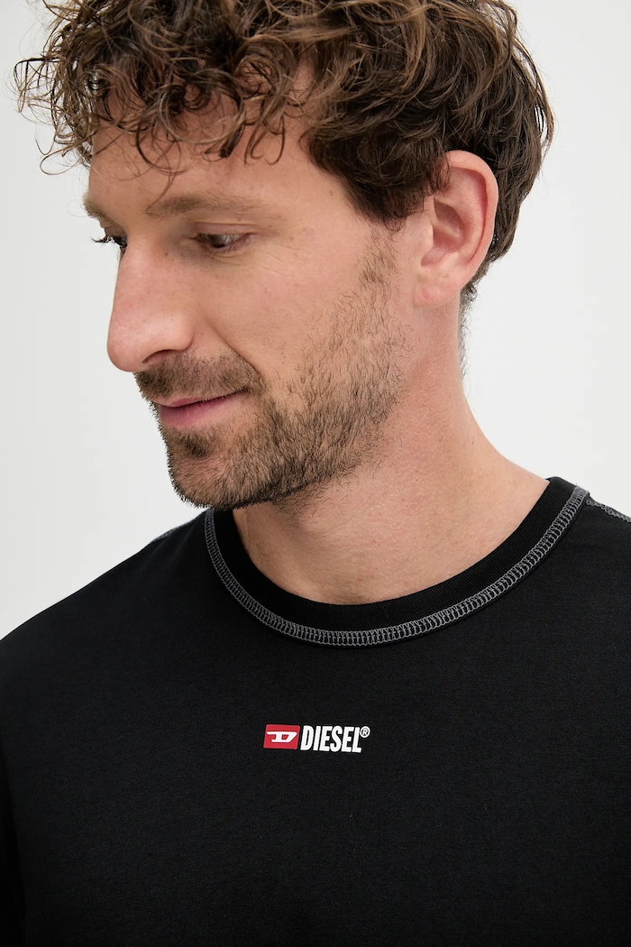 Diesel set de pijama de bumbac SET-NOLAN-D-CORE A19349.0PJBB negru