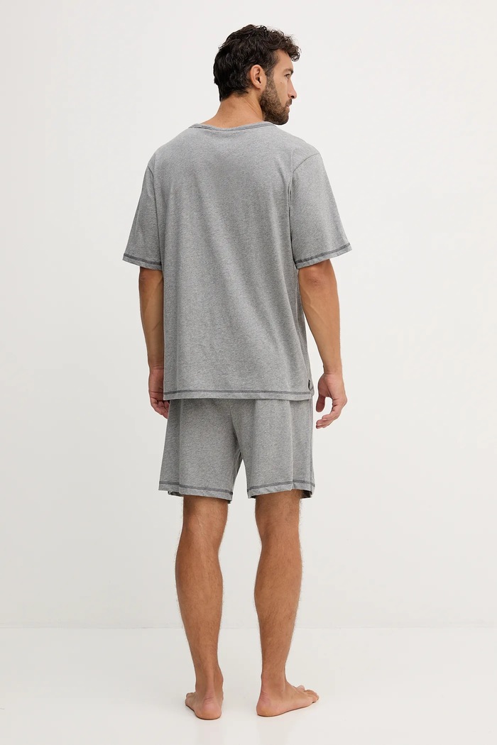 Diesel set de pijama de bumbac SET-ADAM-D-CORE gri A19353.0PJBB