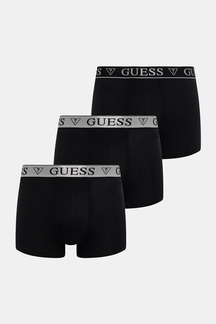 Боксеры Guess 3 шт мелкий узор чёрный U5BG65.KCD31