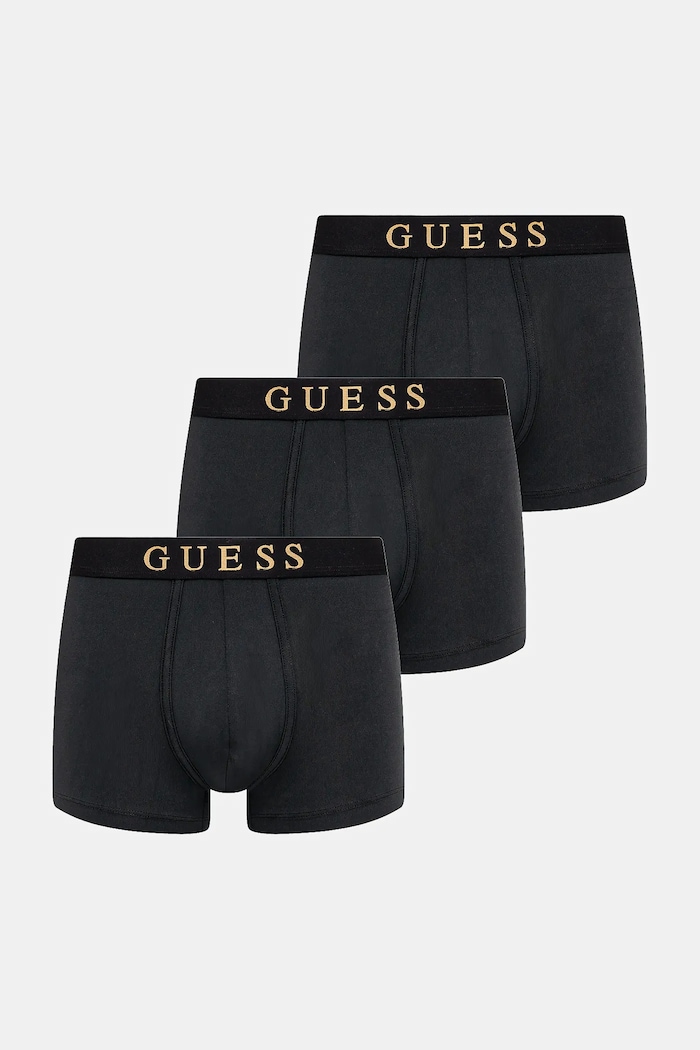 Boxerky Guess 3-pak pletenina čierna U5BG70.K0410