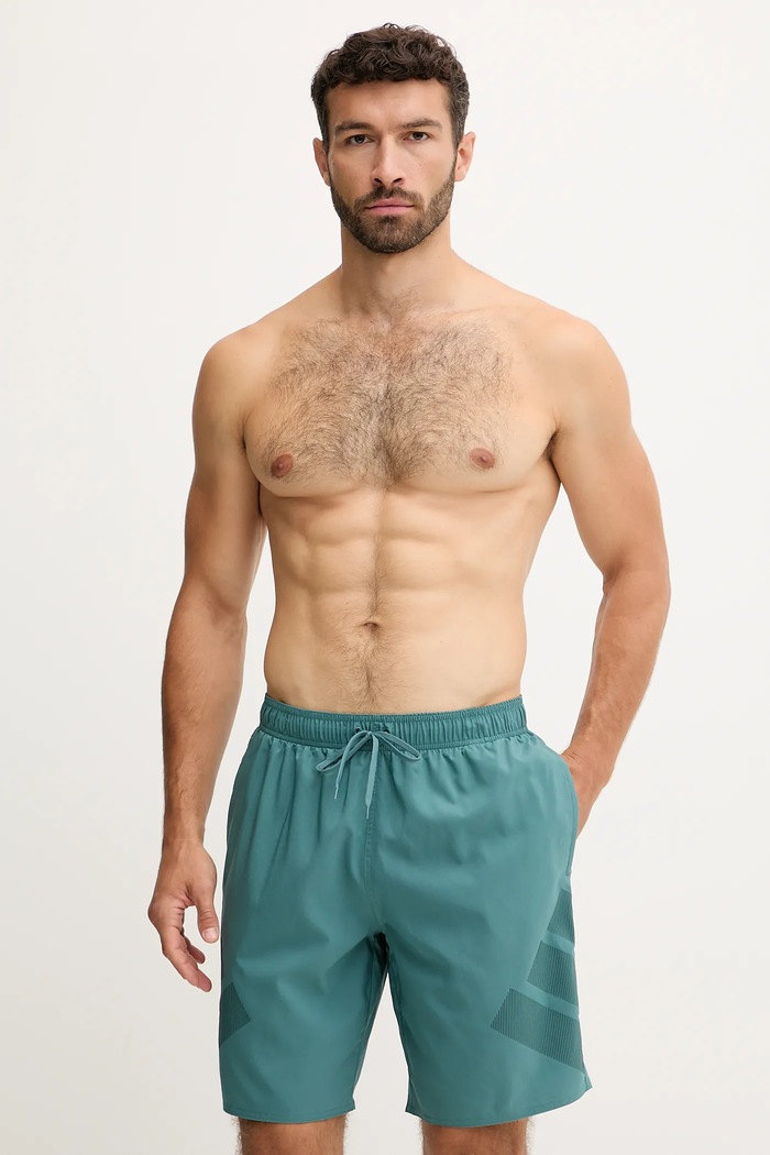 Plavkové šortky adidas Performance potisk tyrkysová JX2663