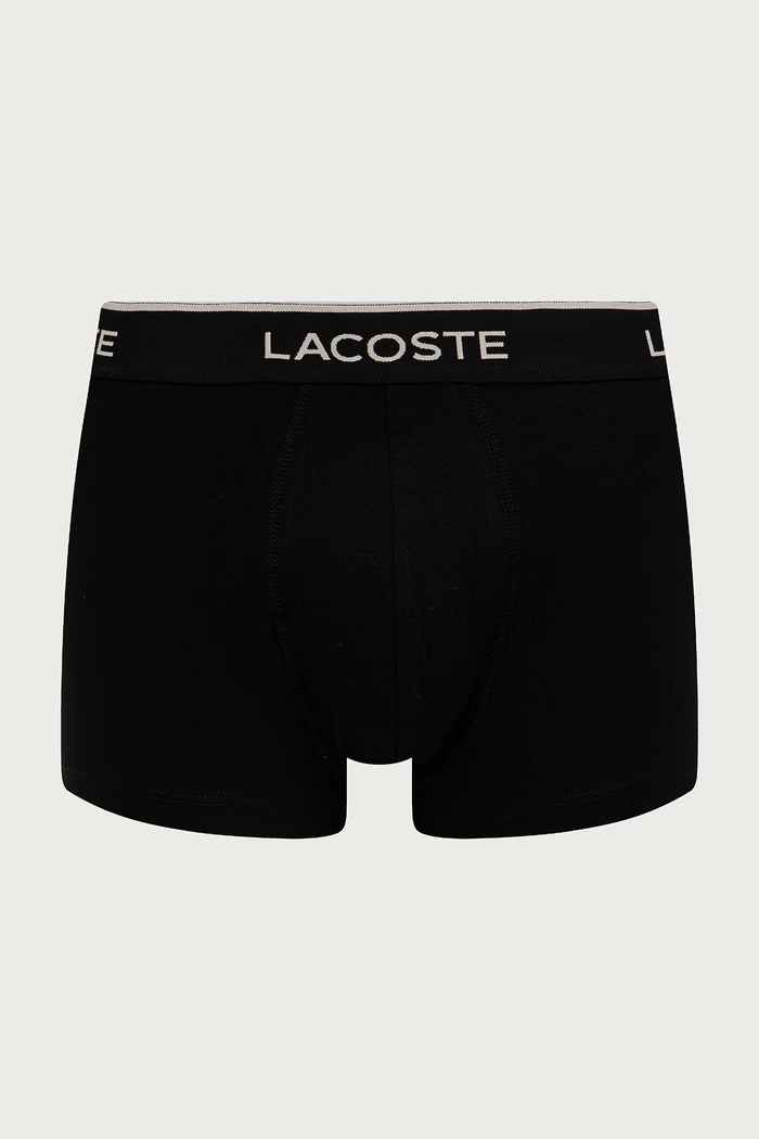 Odzież Lacoste Bokserki męskie z bawełną 3-pack 5H4967 czarny