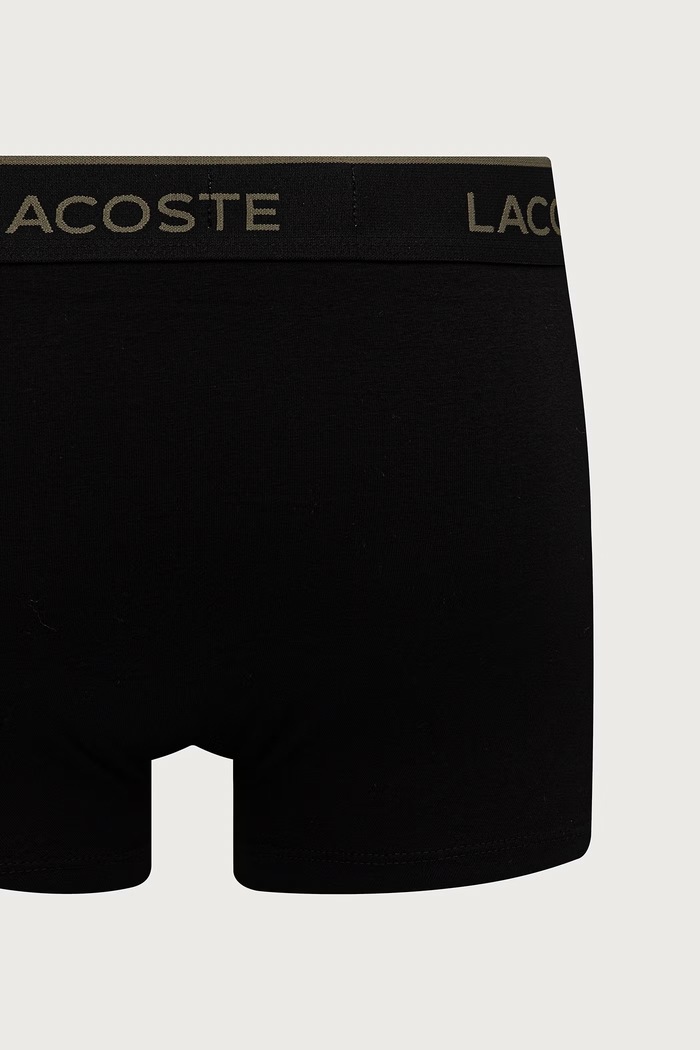 Bokserki męskie z bawełną 3-pack Lacoste czarny 5H4967