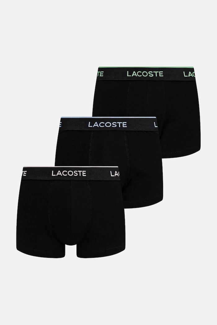 Lacoste bokserki 3-pack dzianina czarny 5H4967