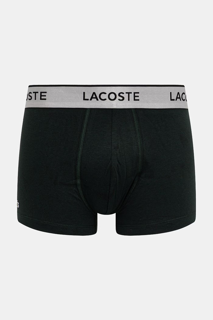 Oblečenie Lacoste priliehavé boxerky pánske s bavlnou 3-pak 5H6428 čierna