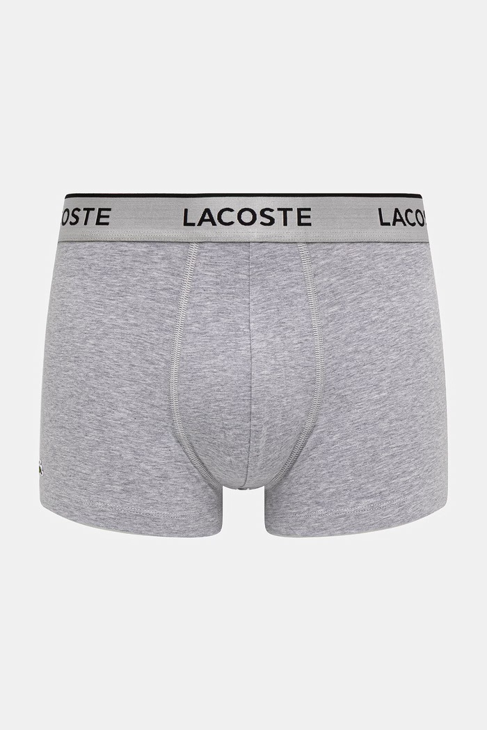 Lacoste priliehavé boxerky pánske s bavlnou 3-pak čierna 5H6428