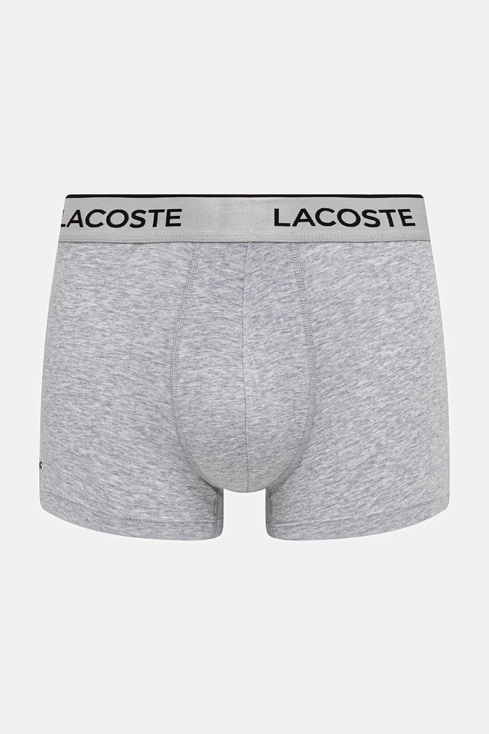 Îmbrăcăminte Lacoste boxeri mulați pentru bărbați cu bumbac pachet de 3 5H6428 negru