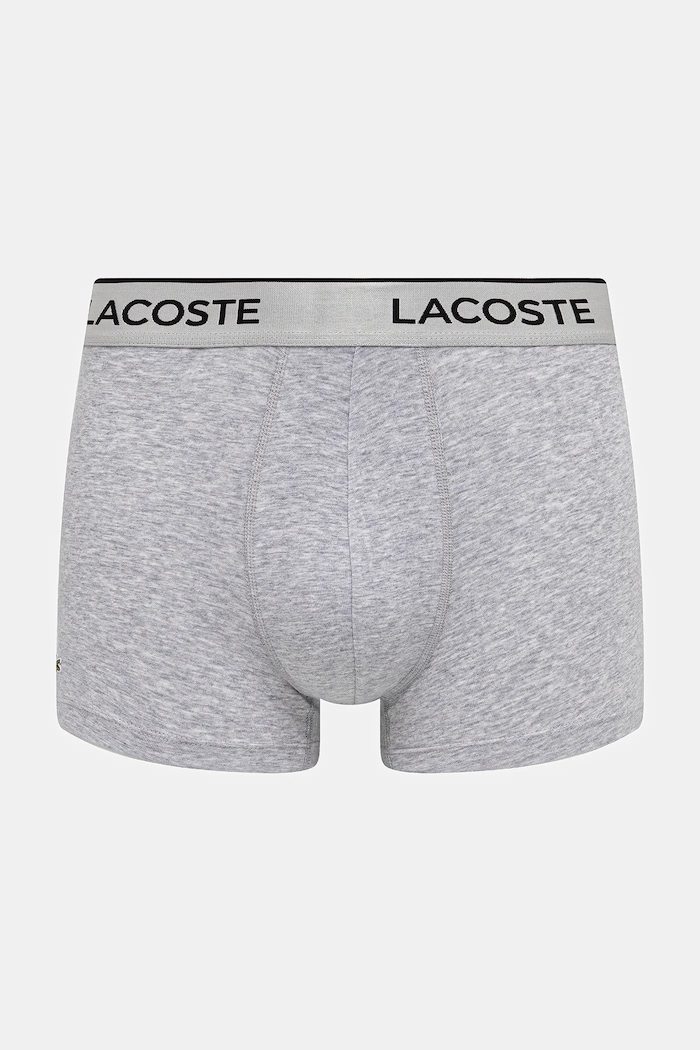 Îmbrăcăminte Lacoste boxeri mulați pentru bărbați cu bumbac pachet de 3 5H6428 negru