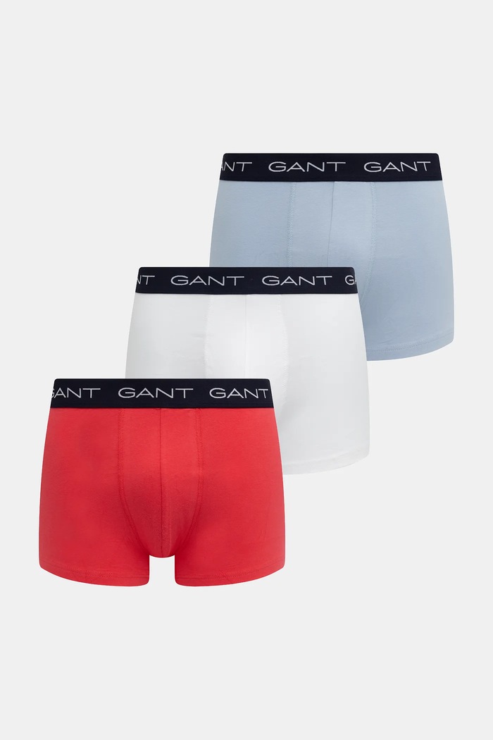 Boxerky Gant 3-pack pletenina bílá 902523003