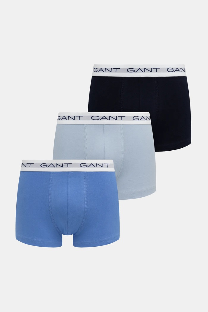 Boxerky Gant 3-pack pletenina modrá 902523003