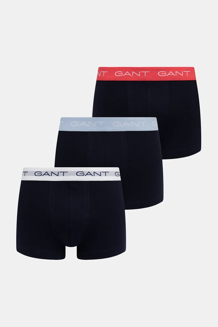 Boxerky Gant 3-pack pletenina námořnická modř 902523003