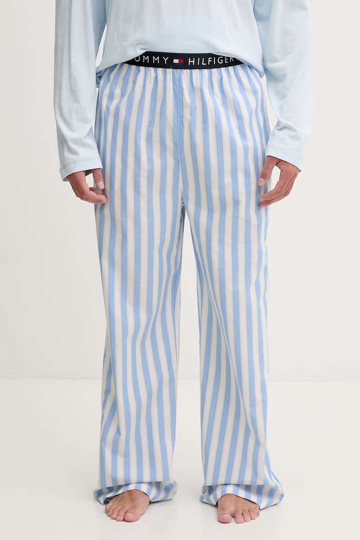 Îmbrăcăminte Tommy Hilfiger pijama din două piese pentru bărbați, din bumbac UM0UM03663 albastru