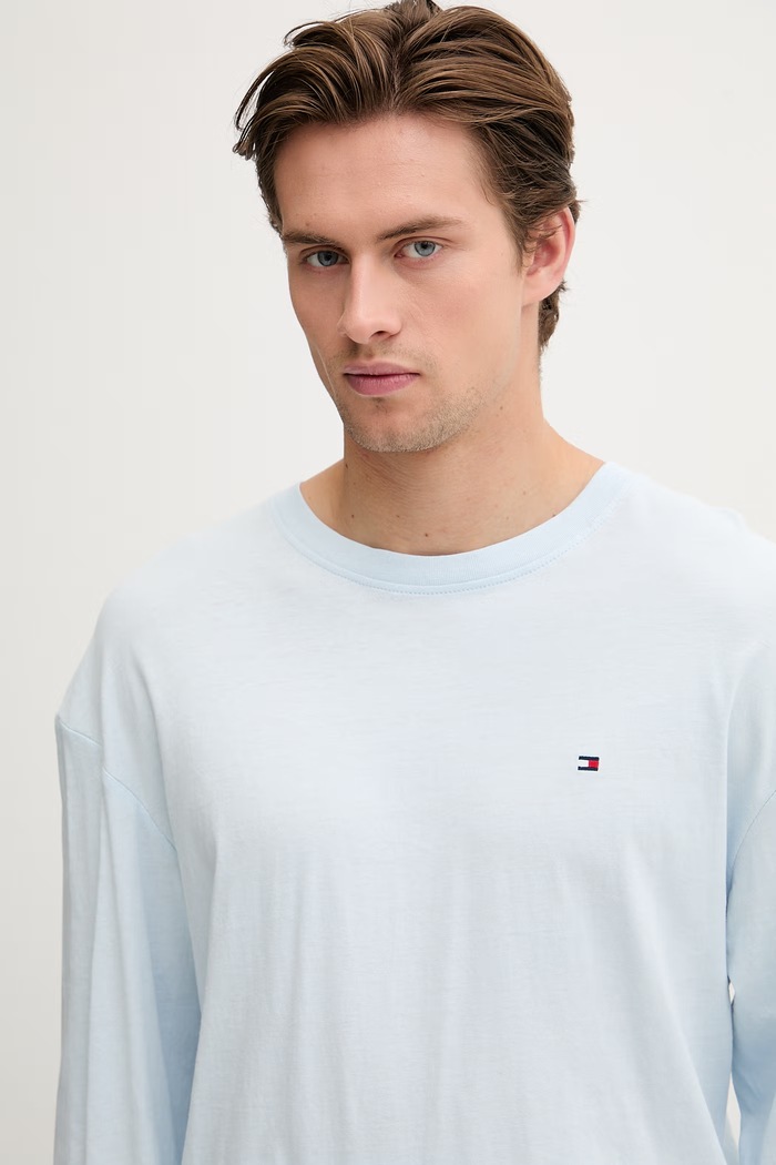 Tommy Hilfiger pijama din două piese pentru bărbați, din bumbac albastru UM0UM03663