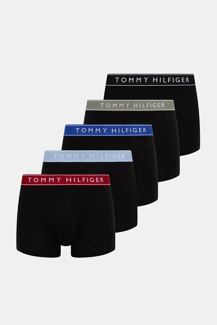 Boxerky Tommy Hilfiger 5-pak pletenina čierna UM0UM03692