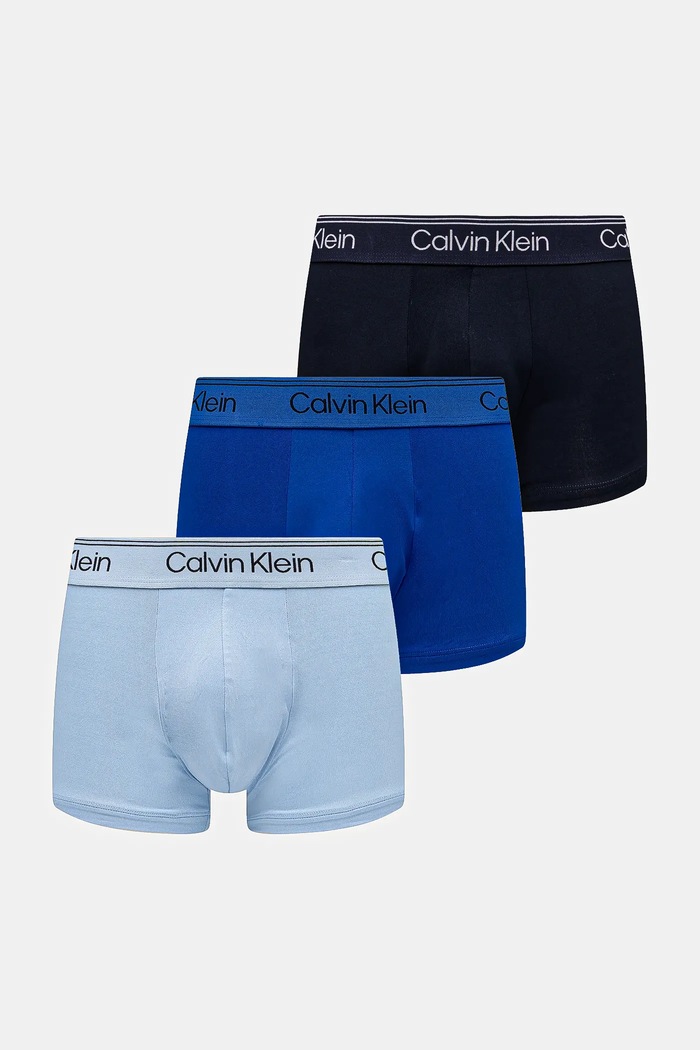 Calvin Klein Underwear Moške oprijete boksarice paket 3 kosov modra LV00NB4409
