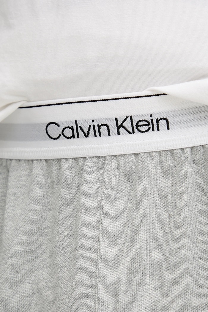 Calvin Klein Underwear pyžamové šortky pánské bavlněné šedá LV00NM2927