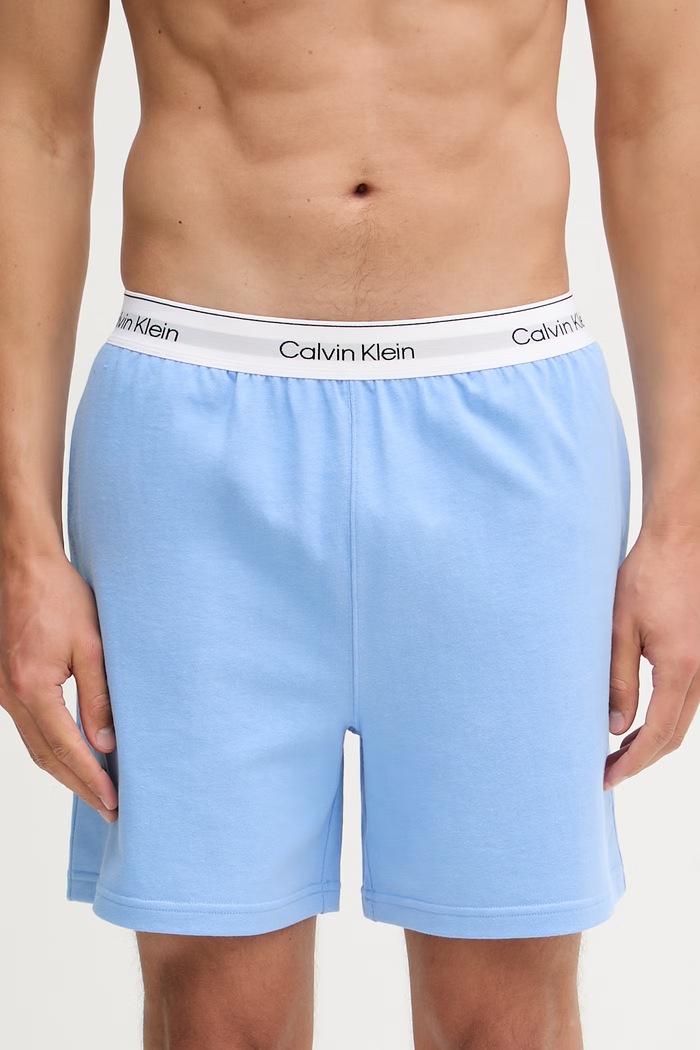 Calvin Klein Underwear dvodelna pižama moška bombažna LV00NM2949 modra SS26