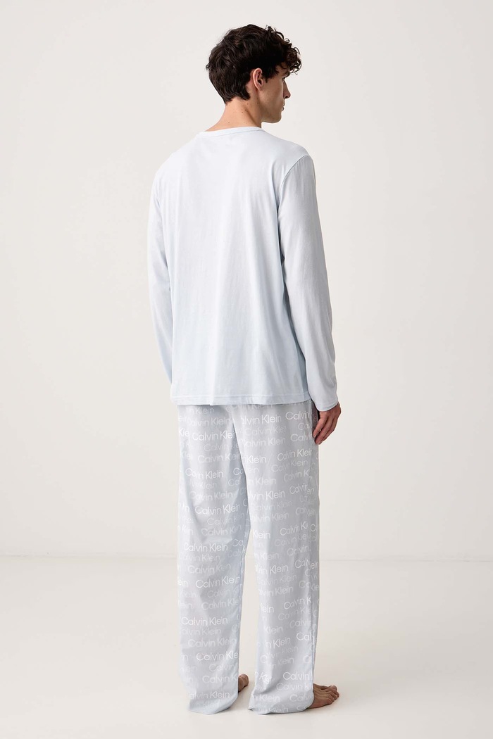 Calvin Klein Underwear Dvojdielne pyžamo pánske bavlnené LV00NM2953 modrá SS26