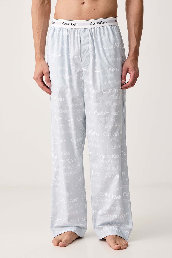 Dvojdielne pyžamo pánske bavlnené Calvin Klein Underwear LV00NM2953 modrá