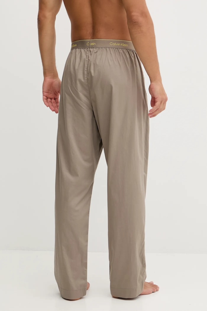 Oblečenie Calvin Klein Underwear pyžamové nohavice pánske bavlnené LV00NM2830 béžová
