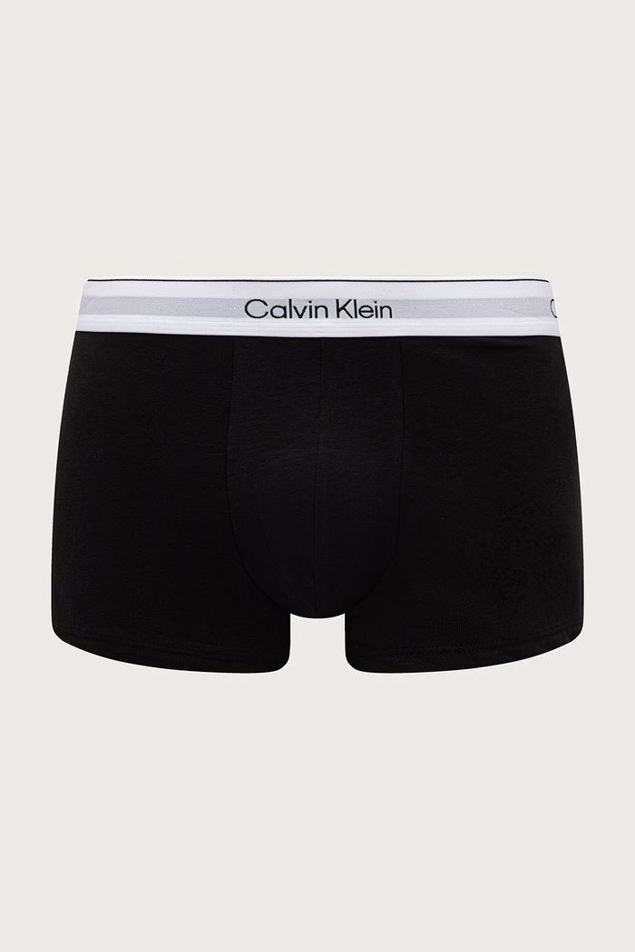 Bokserki dopasowane męskie bawełniane z elastanem 3-pack Calvin Klein Underwear LV00NB4564 bordowy