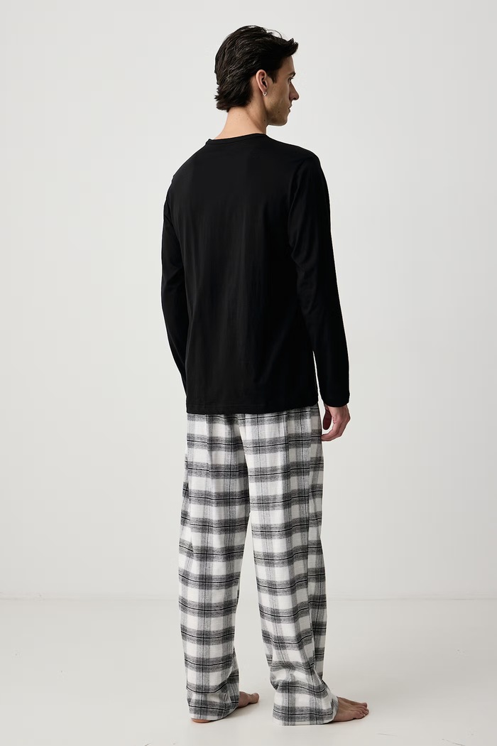 Dvoudílné pyžamo pánské bavlněné Calvin Klein Underwear LV00NM2955 černá