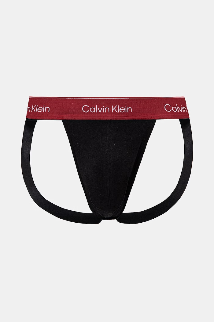 Calvin Klein Underwear Jockstrapy męskie bawełniane z elastanem 3-pack LV00NB4382 czarny SS26