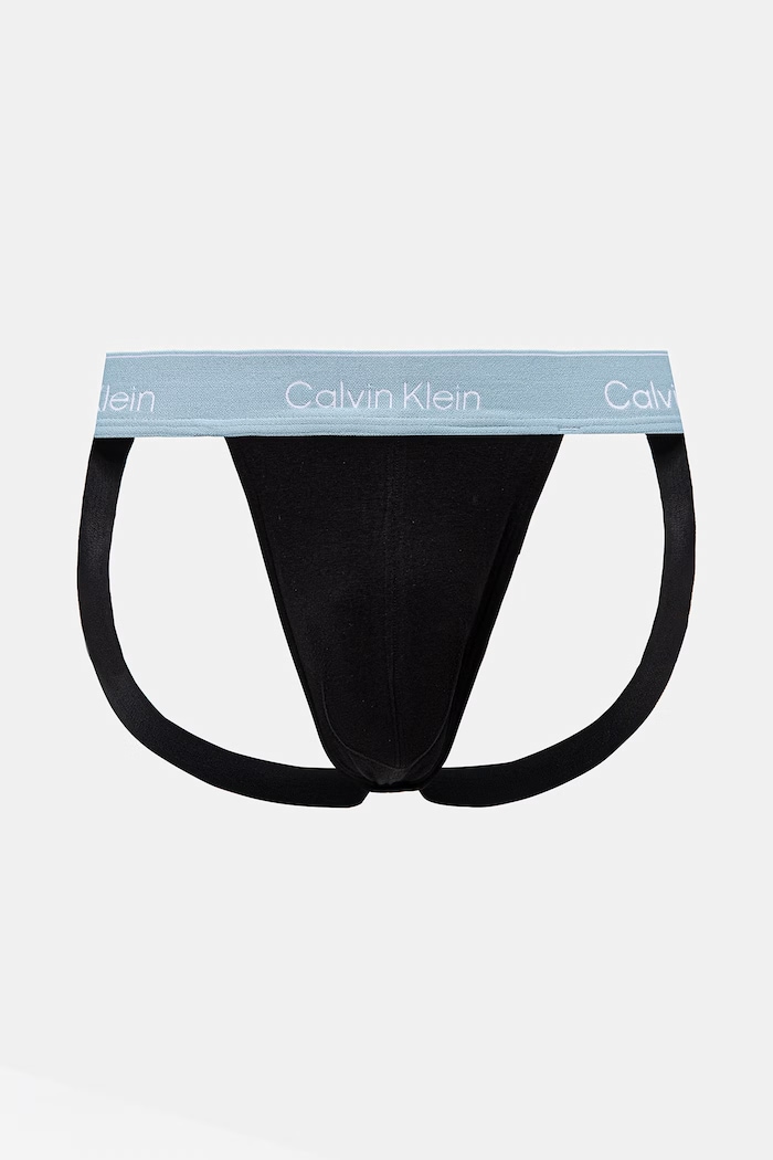Odzież Calvin Klein Underwear Jockstrapy męskie bawełniane z elastanem 3-pack LV00NB4382 czarny