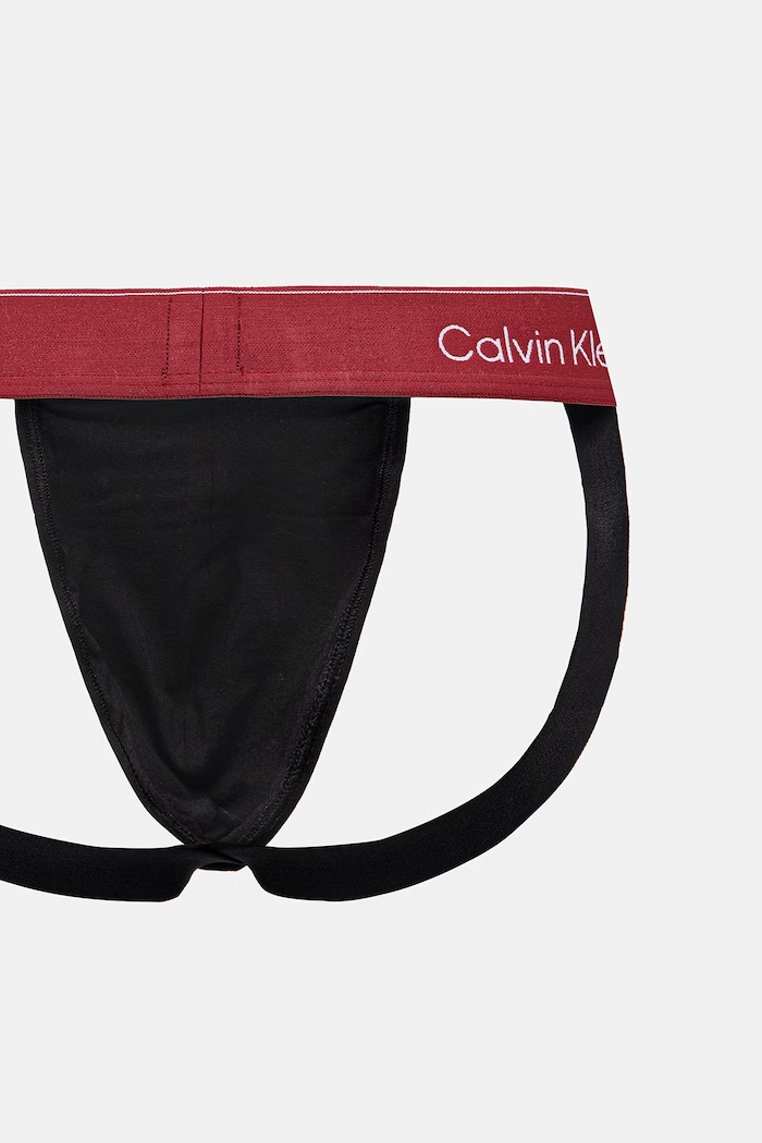 Jockstrapy męskie bawełniane z elastanem 3-pack Calvin Klein Underwear czarny LV00NB4382