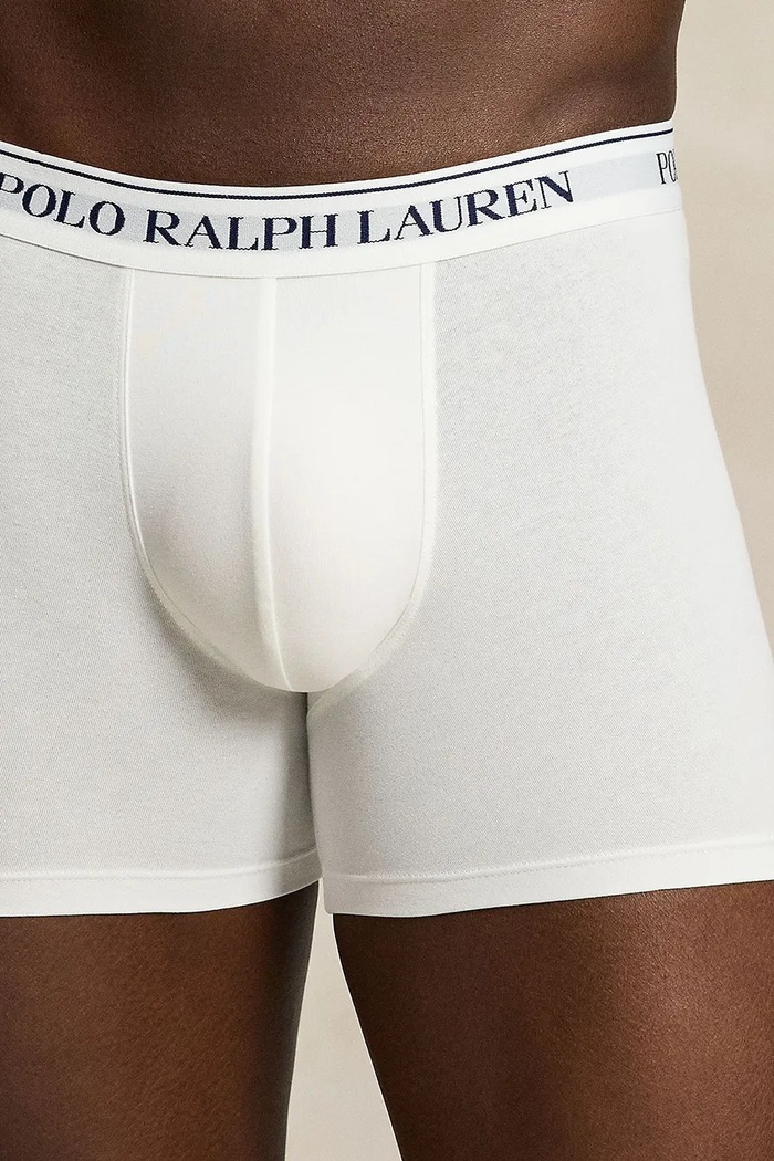 Polo Ralph Lauren bokserki męskie bawełniane z elastanem 3-pack biały 714830300