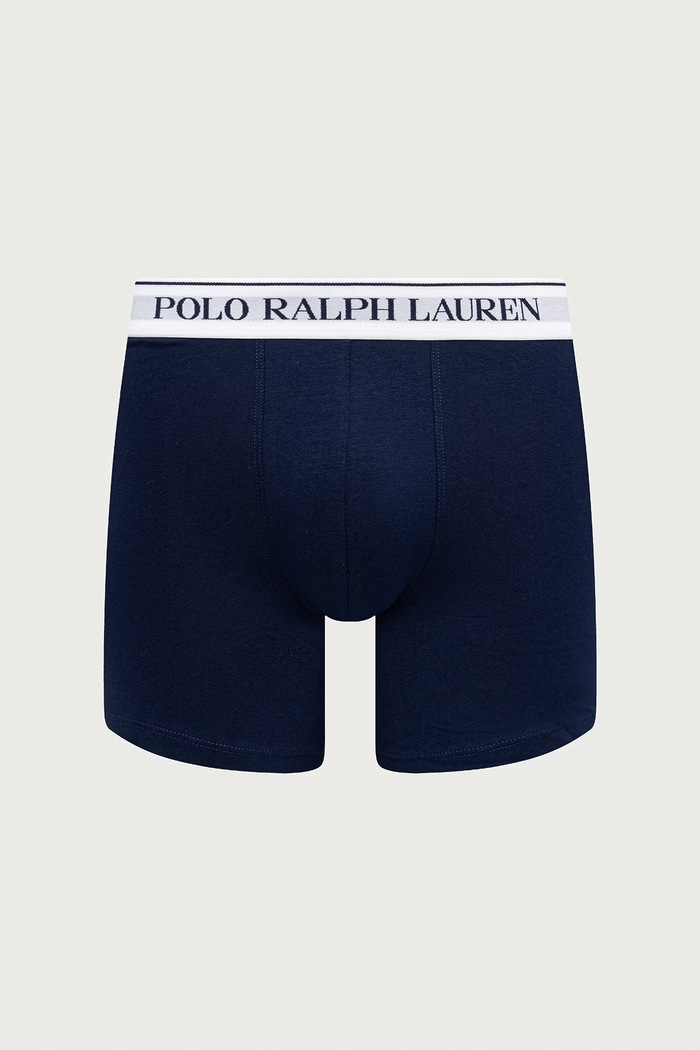 Боксеры мужские из хлопка с эластаном 3 шт. Polo Ralph Lauren 714830300 тёмно-синий