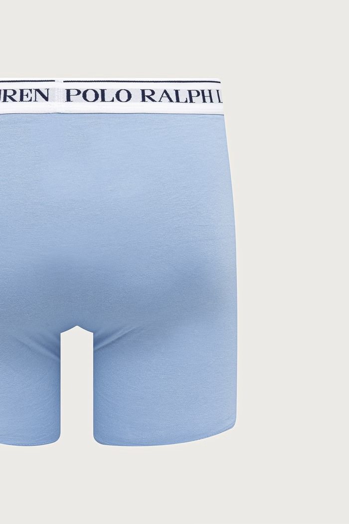 Боксеры мужские из хлопка с эластаном 3 шт. Polo Ralph Lauren тёмно-синий 714830300