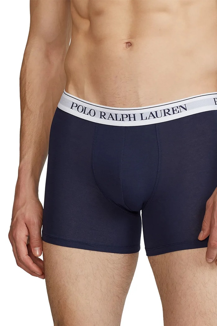 Oblečenie Polo Ralph Lauren boxerky pánske bavlnené s elastanom 3-pak 714830300 tmavomodrá