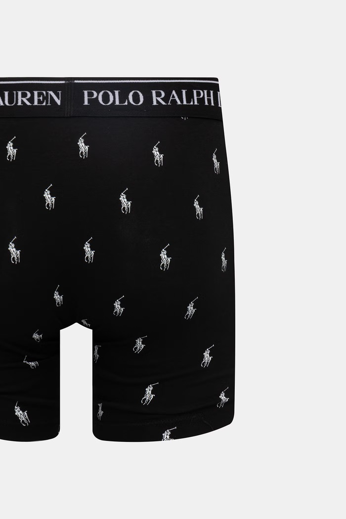 Polo Ralph Lauren boxerky pánske bavlnené s elastanom 3-pak 714830300 čierna