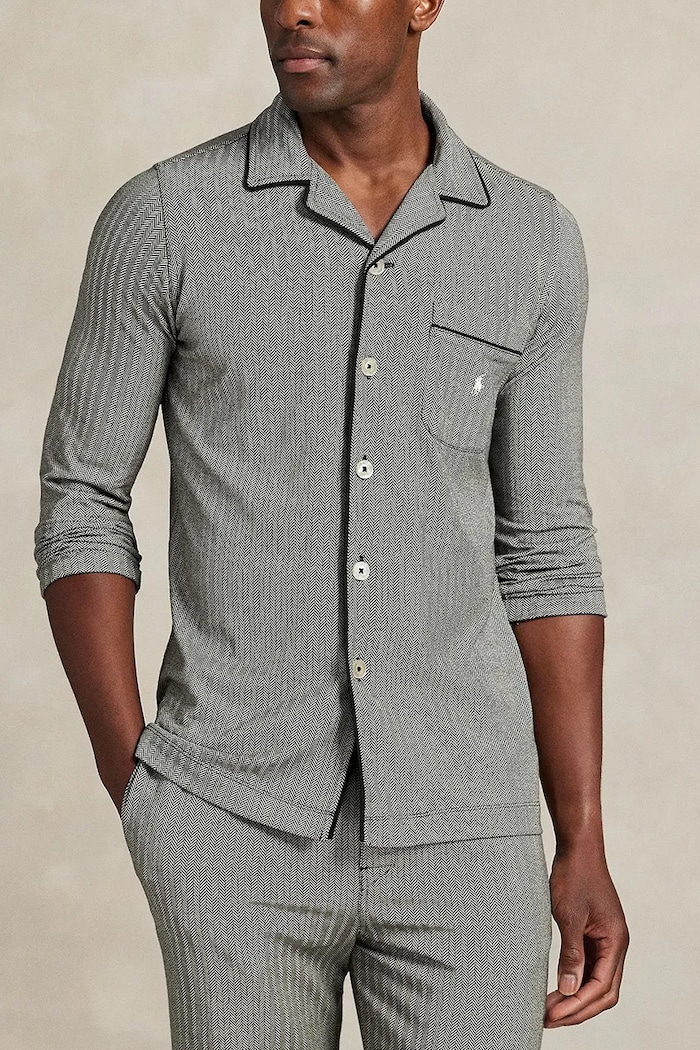 Odzież Polo Ralph Lauren piżama bawełniana 714954321 szary