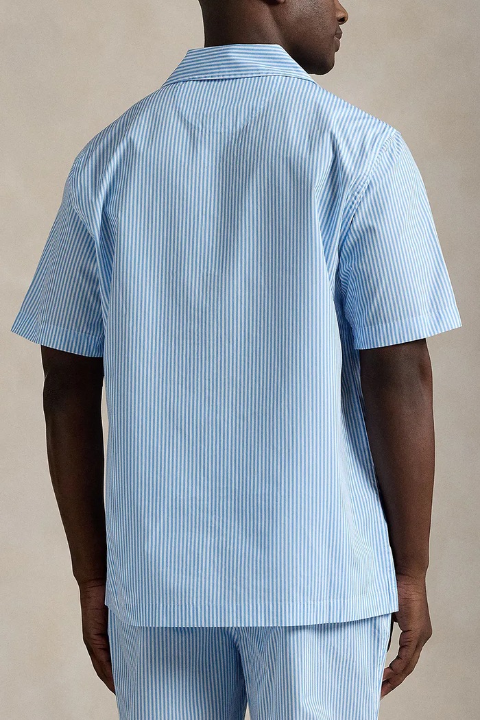Bavlnená pyžamová košeľa Polo Ralph Lauren 714981415 modrá SS26