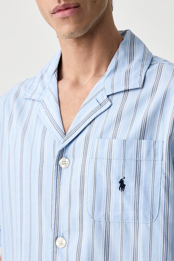 Koszula piżamowa męska bawełniana Polo Ralph Lauren 714981415 niebieski