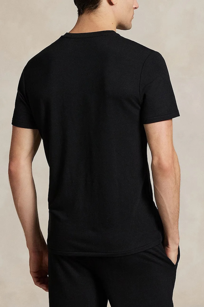 Polo Ralph Lauren t-shirt piżamowy bawełniany 714P01951 czarny AW25