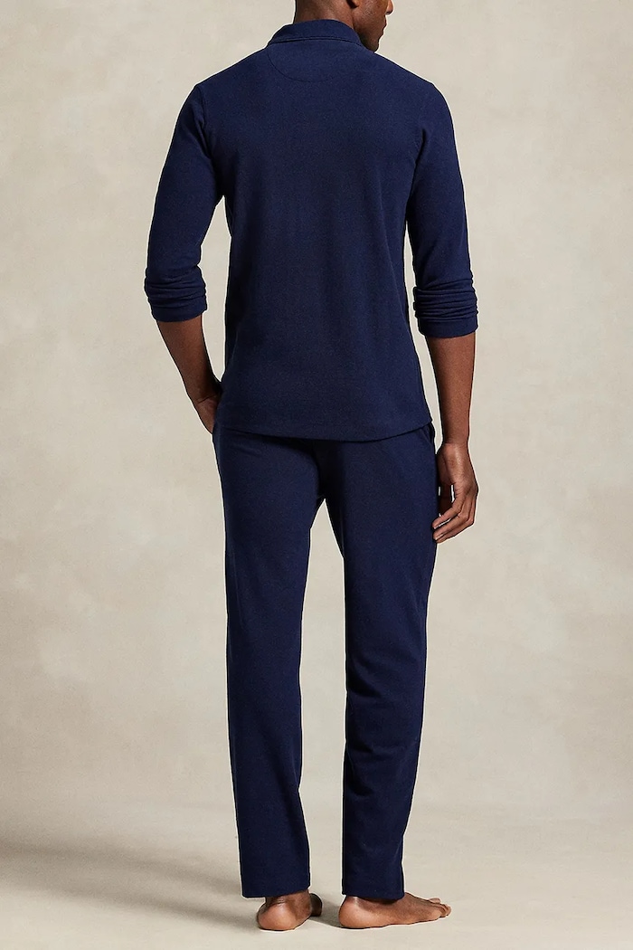 Polo Ralph Lauren piżama bawełniana 714P01952 granatowy AW25