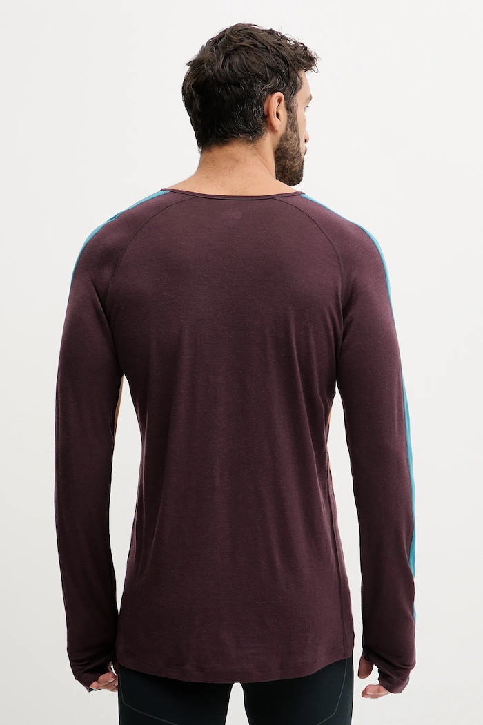 Icebreaker longsleeve funcțional din lână Merino 200 Oasis IB0A57E10JK1 maro AW25