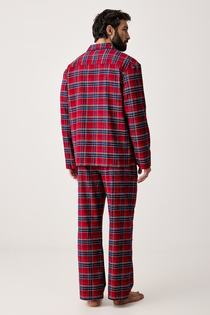 Tommy Hilfiger Piżama dwuczęściowa męska z wiskozą UM0UM03659 czerwony AW25